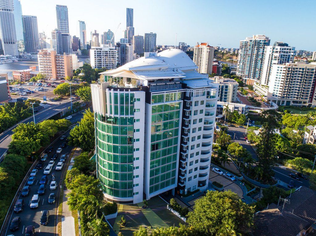 โรงแรมเดอะพอยท์บริสเบน ภายนอก รูปภาพ Aerial view of the building